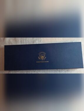 United States Senate Tie Senate Carpet Black Silk – New in Box Gift